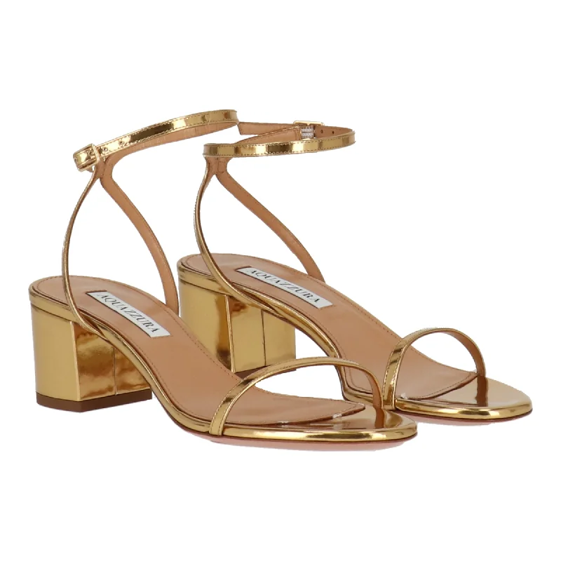 Aquazzura Womens Gold Sandal