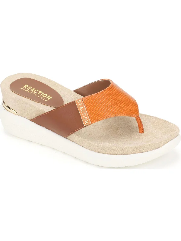 Blaire Womens Logo Slides Thong Sandals