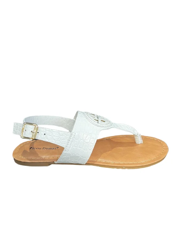 Bright Light Flip Flops In White