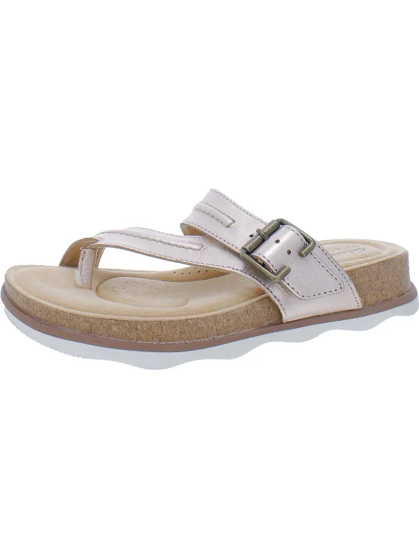 Brynn Madi Womens Buckle Cushioned Footbed Slide Sandals