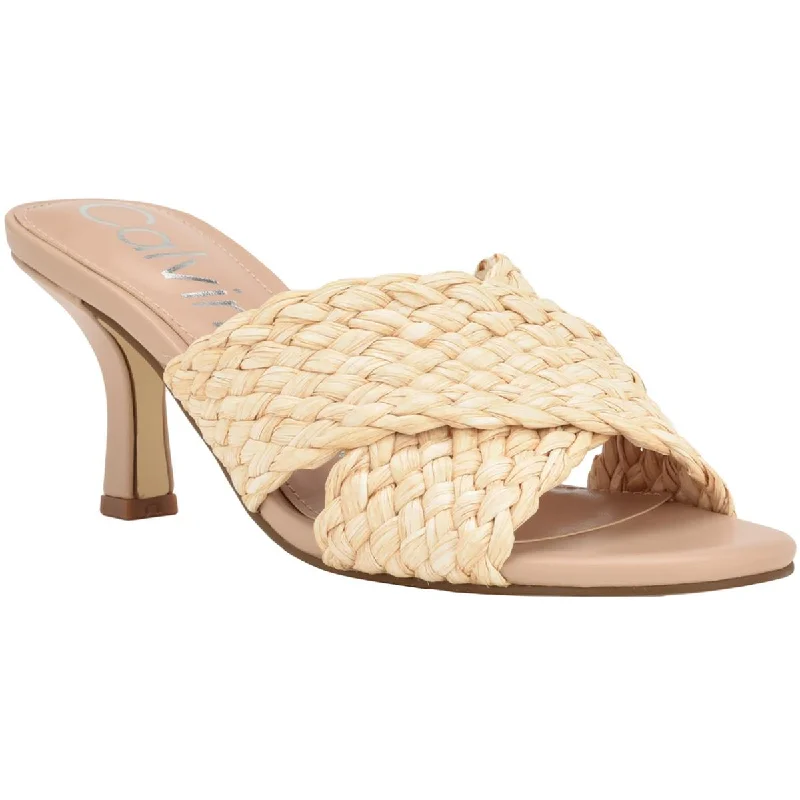 Calvin Klein Womens Chetol2  Woven Slip On Heels