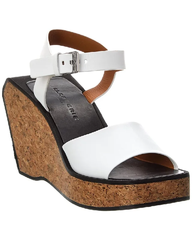 Clergerie Effy Leather Platform Sandal