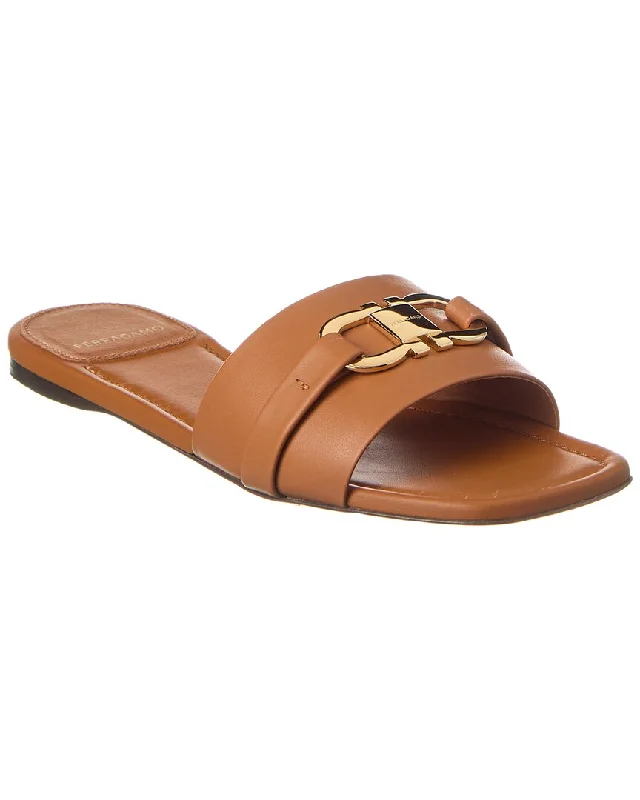 Ferragamo Leah Ornament Leather Sandal