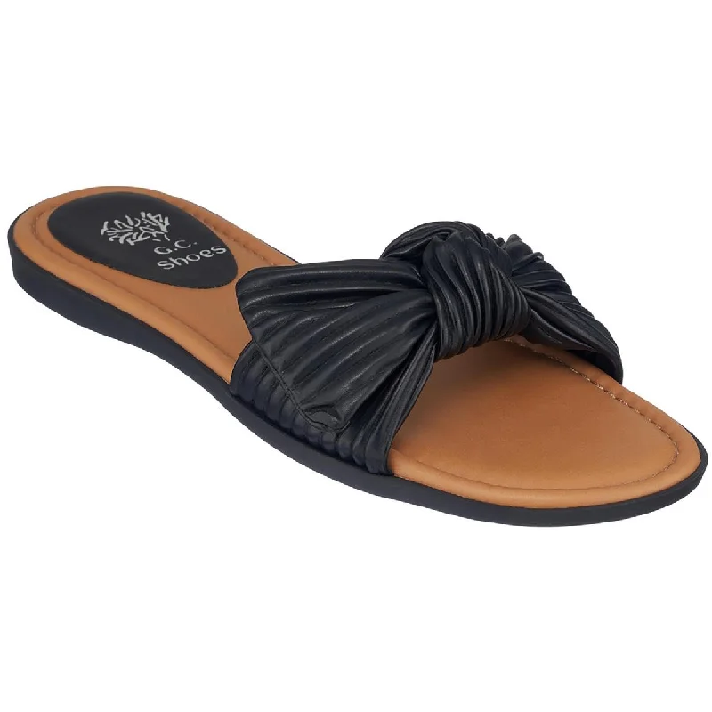 GC Shoes Womens Dani Slip-On Knot Slide Sandals