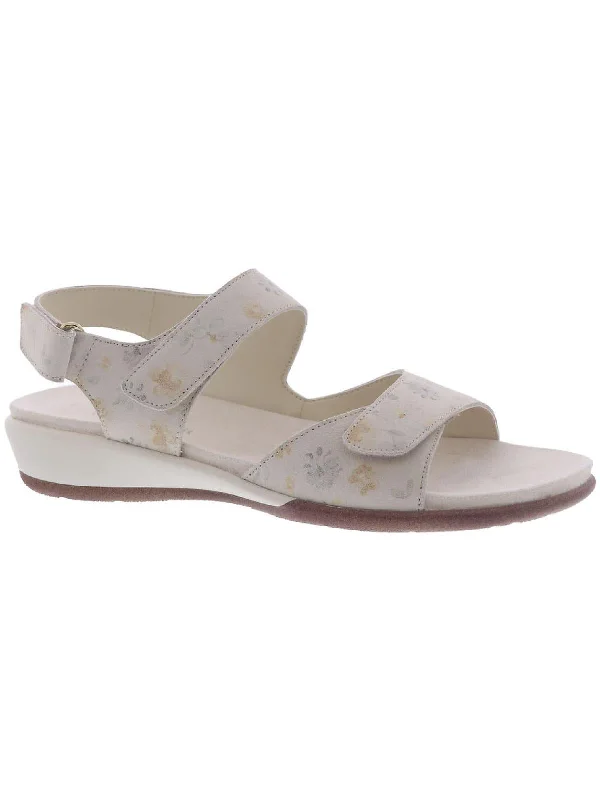 Hartwell Womens Leather Wedge Sandals