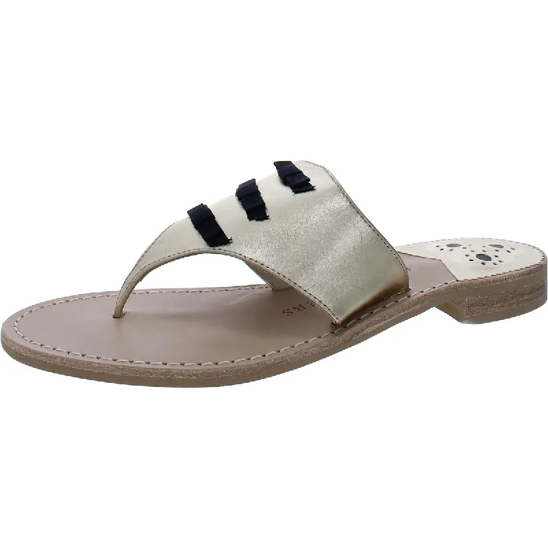 Jack Rogers Womens Macie Bow Thong Sandals