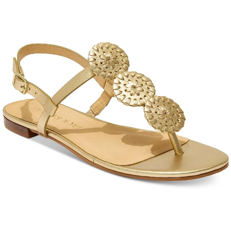 Jack Rogers Womens Walsh Leather Slingback Thong Sandals