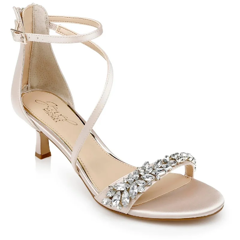 Jewel Badgley Mischka Womens Dalezya Rhinestones Slip On Heels