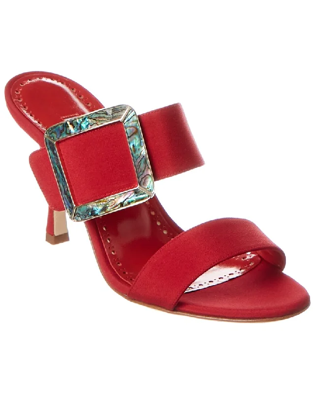 Manolo Blahnik Gable 90 Silk Sandal