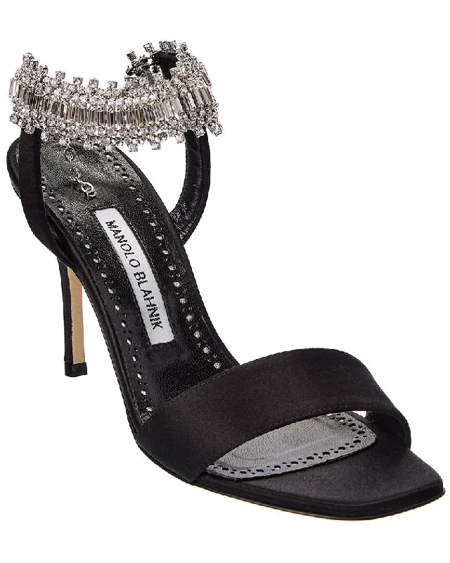 Manolo Blahnik Parinasan 90 Satin Sandal