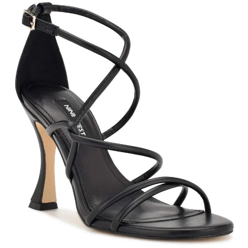 Nine West Womens Besasy 3 Faux Leather Strappy Heels