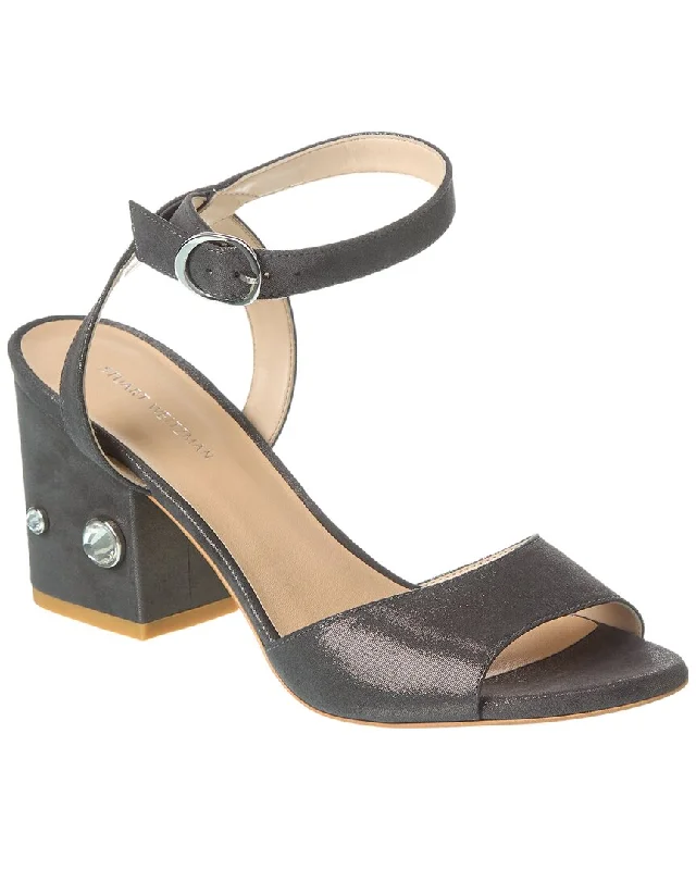 Stuart Weitzman Allshine 75 Suede Block Sandal