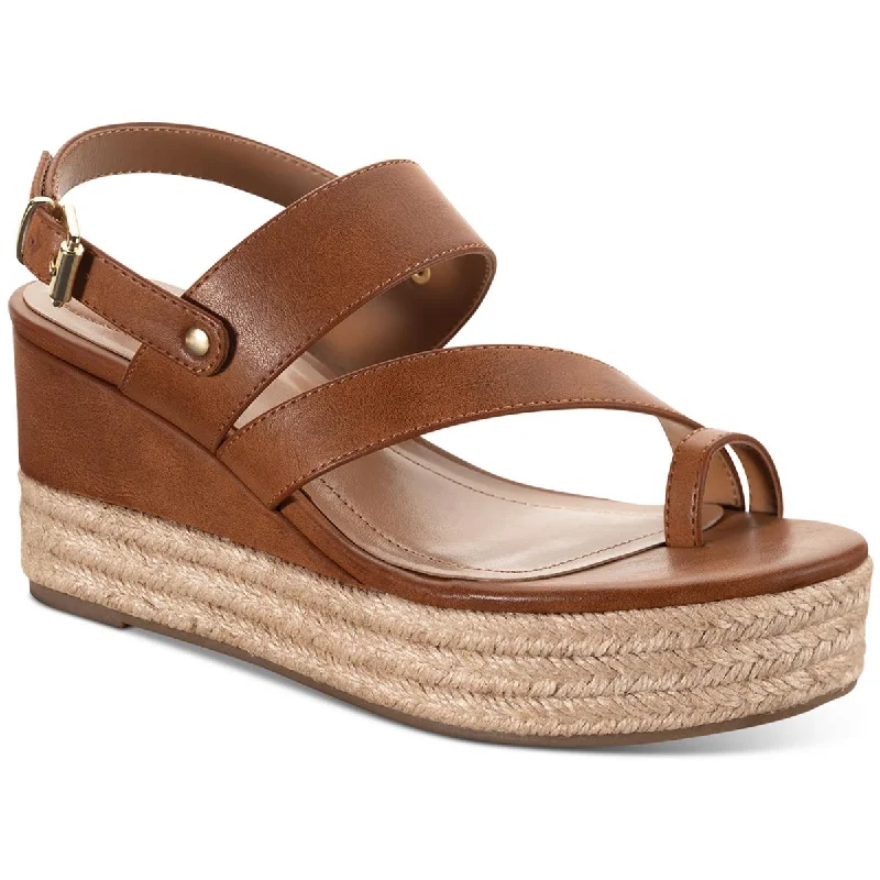 Style & Co. Womens Betty Faux Leather Strappy Espadrilles