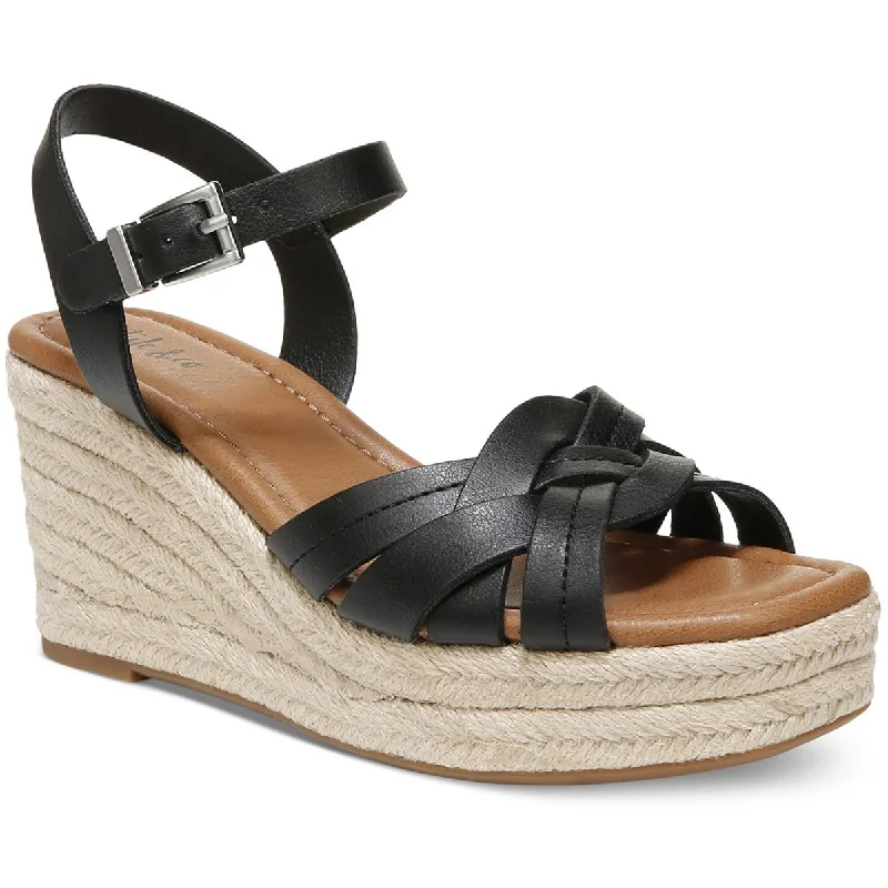 Style & Co. Womens Cerres Faux Leather Platform Slingback Sandals