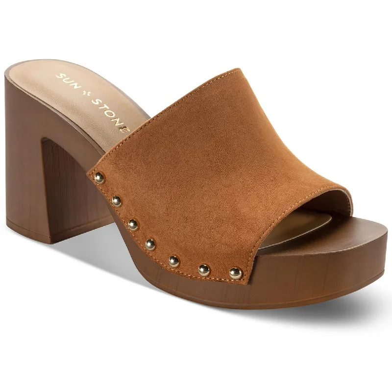 Sun + Stone Womens TWIGGYY Open toe Block Heel