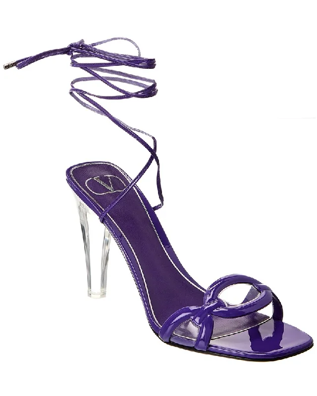 Valentino 100 Patent & Vinyl Sandal