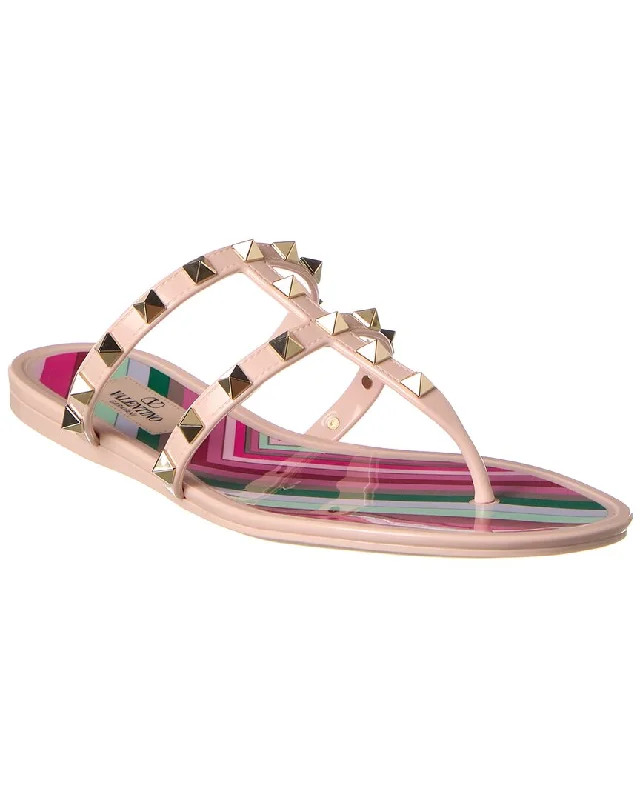 Valentino Rockstud Rubber Sandal