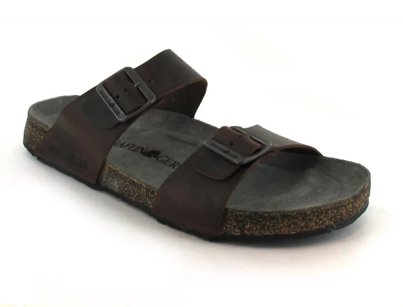 Women's Andrea Two Strap Sandals In Graphite