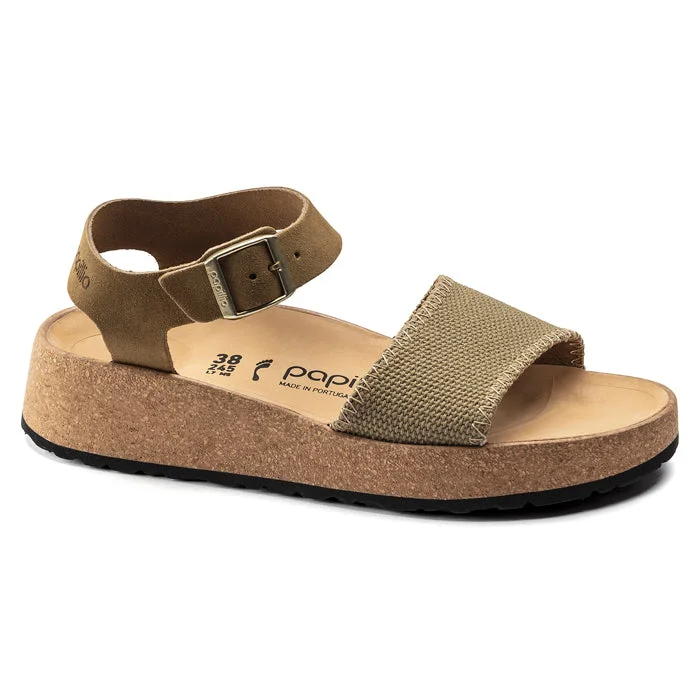 Womens Birkenstock Glenda Platform Narrow Faded Khaki