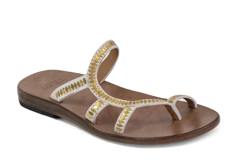 Women's Cruz N Sandal In White Pearl Cracked