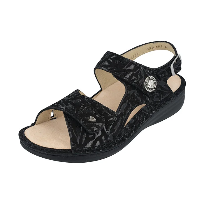 Womens Finn Comfort Barbuda in Black Delizia