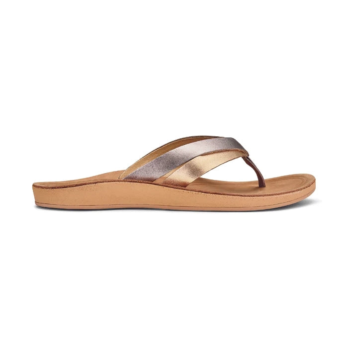 Womens Olukai Kaekae Silver/Golden Sand