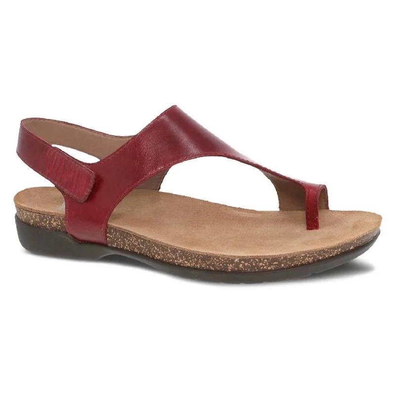 Women's Reece Leather Sandal In Cinnabar