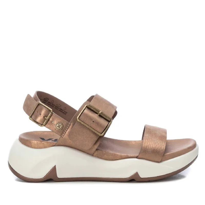 Women's Wedge Sandals In Bronze