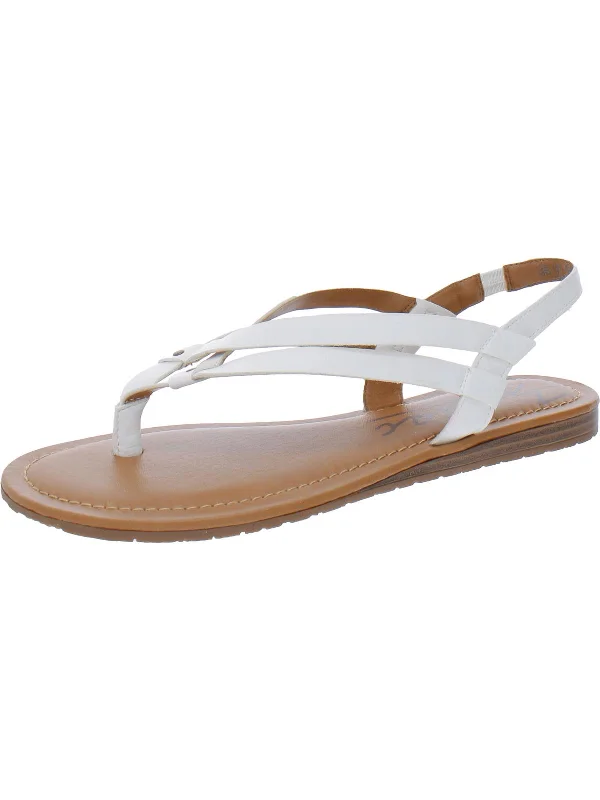 Yasmin Womens Slip On Stretch Thong Sandals