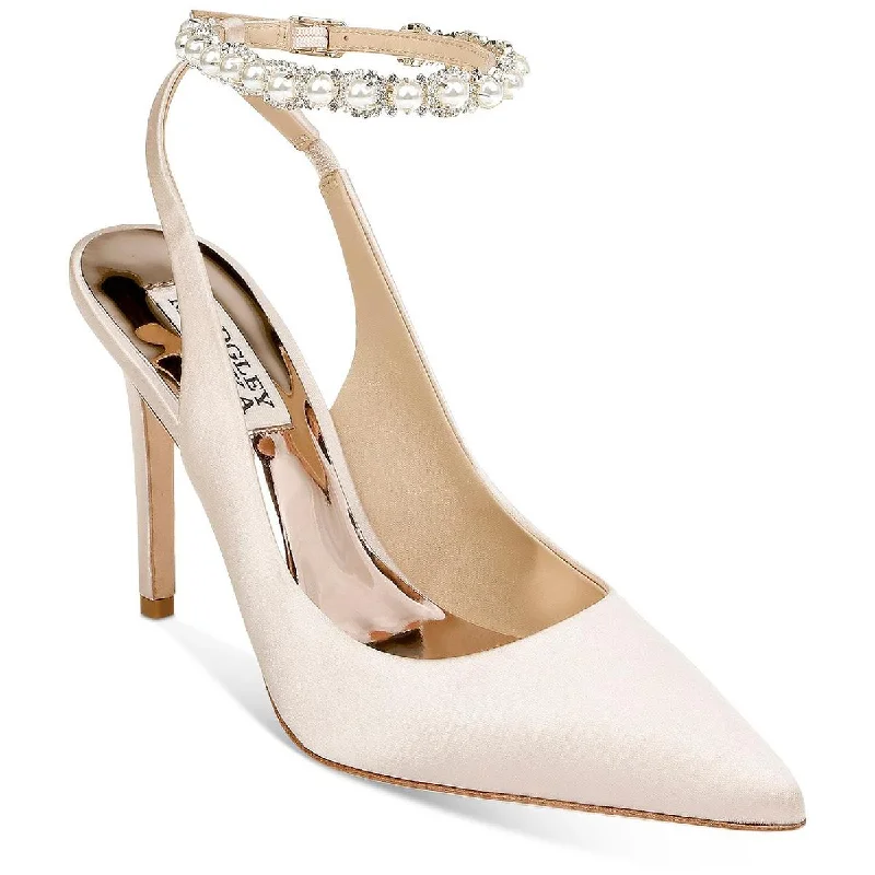 Badgley Mischka Womens Kris  Pointed Toe Dressy Slingback Heels