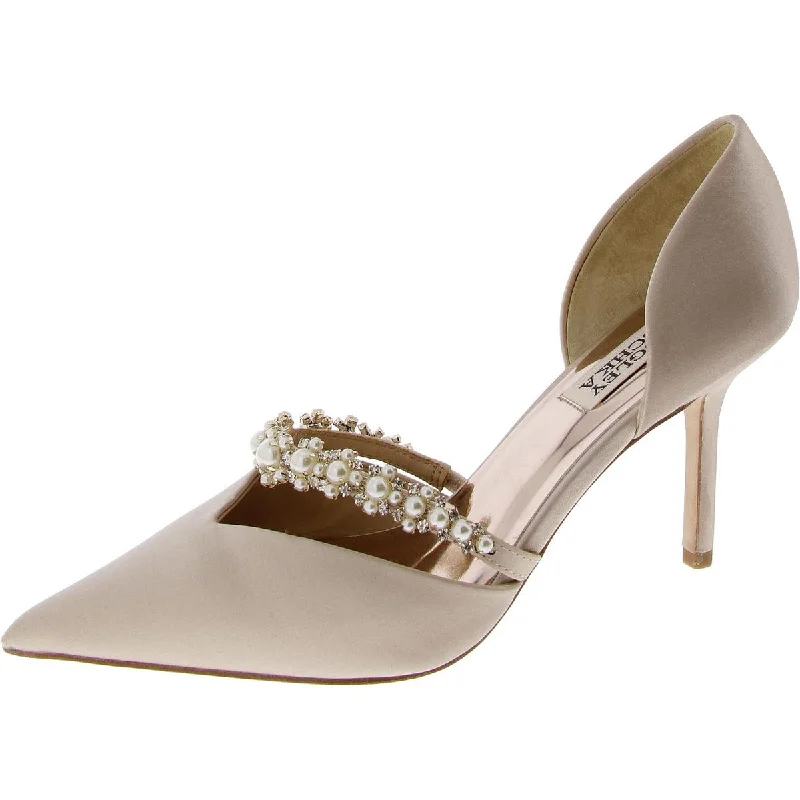 Badgley Mischka Womens Slip On Pointed Toe Pumps