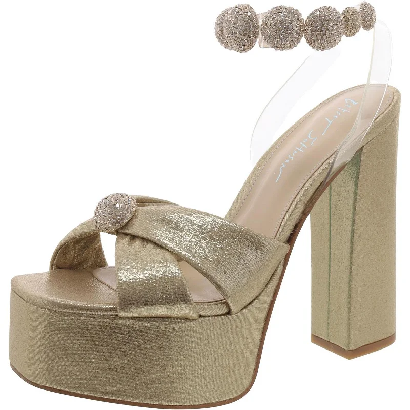 Betsey Johnson Womens Mason Dressy Slingback Platform Heels