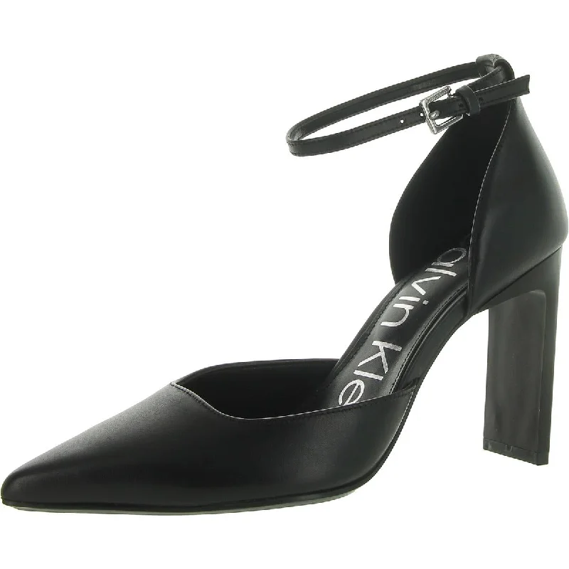 Calvin Klein Womens Pointed Toe Adjustable Strap Ankle Strap