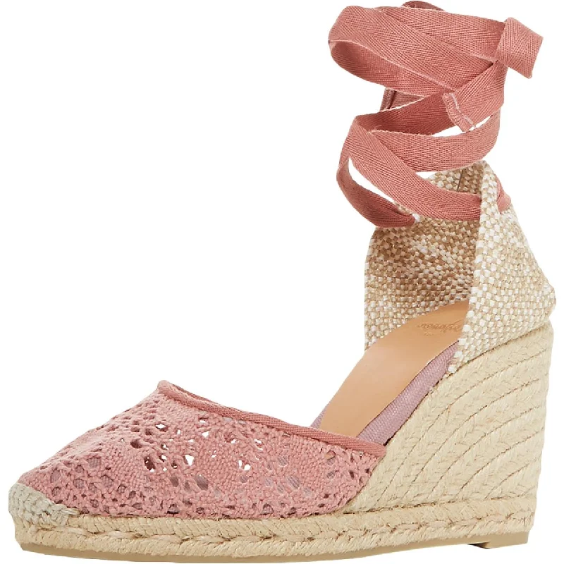 Castaner Womens Carina Wedges Lace-Up Espadrille Heels