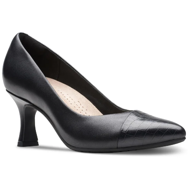 Clarks Womens KATALEYNA ROSE Leather Pumps