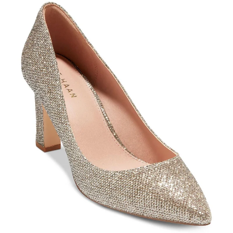 Cole Haan Womens Mylah Glitter Pointed Toe Pumps