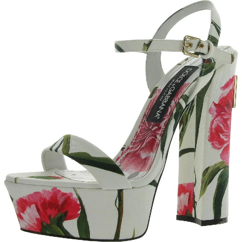 Dolce & Gabbana Womens Stilettos Ankle Strap Pumps