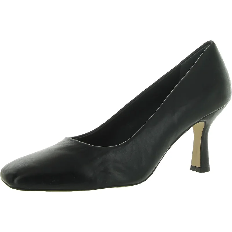 Franco Sarto Womens Faux Leather Square Toe Pumps