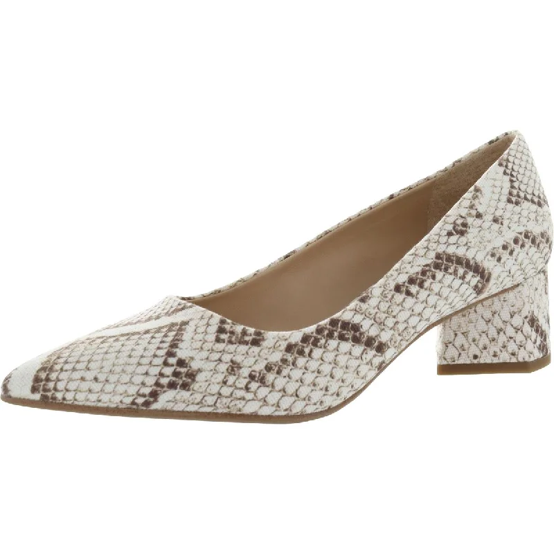 Franco Sarto Womens Global Snake Print Pointed Toe Pumps