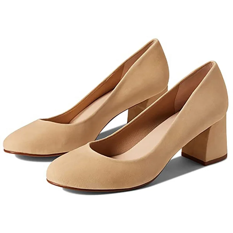 FS/NY Womens Trance Suede Block Heel Pumps