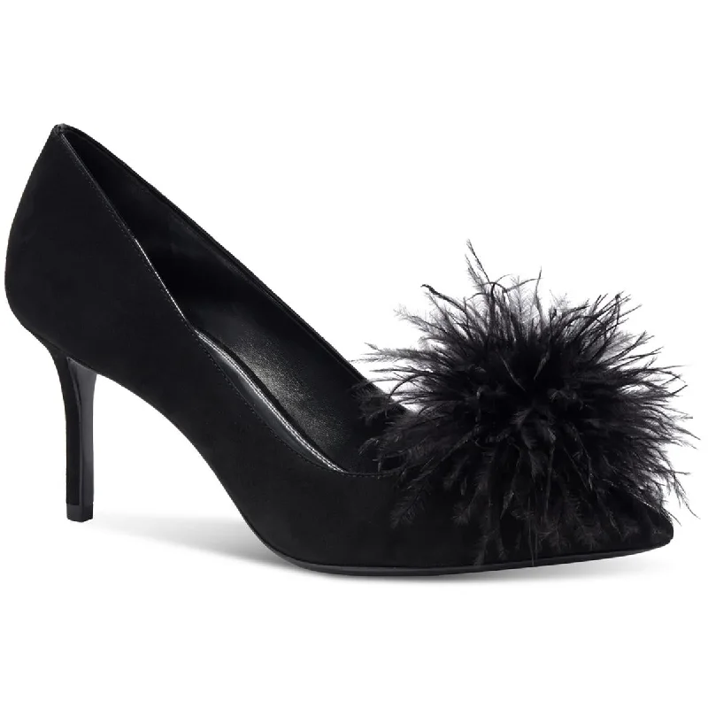 Kate Spade New York Womens Marabou Heel Leather Dressy Pumps