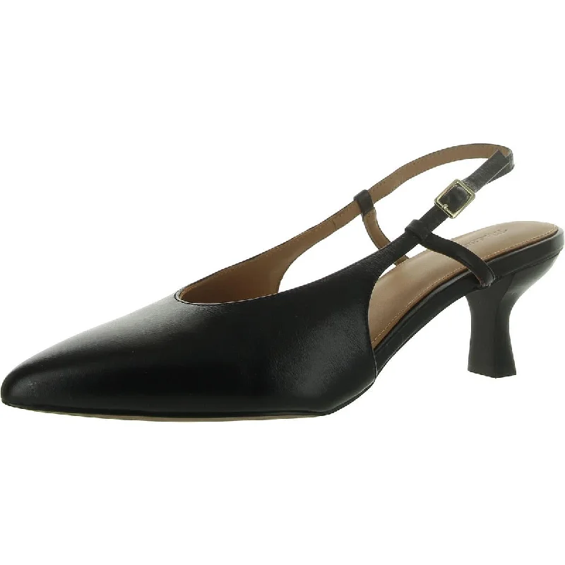 Madewell Womens DEBBIE SLINGBACK Leather Pointed toe Slingback Heels