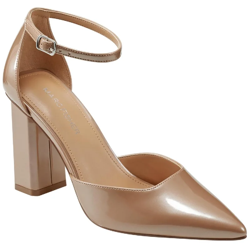 Marc Fisher Womens Demeter Patent Ankle Strap Pumps