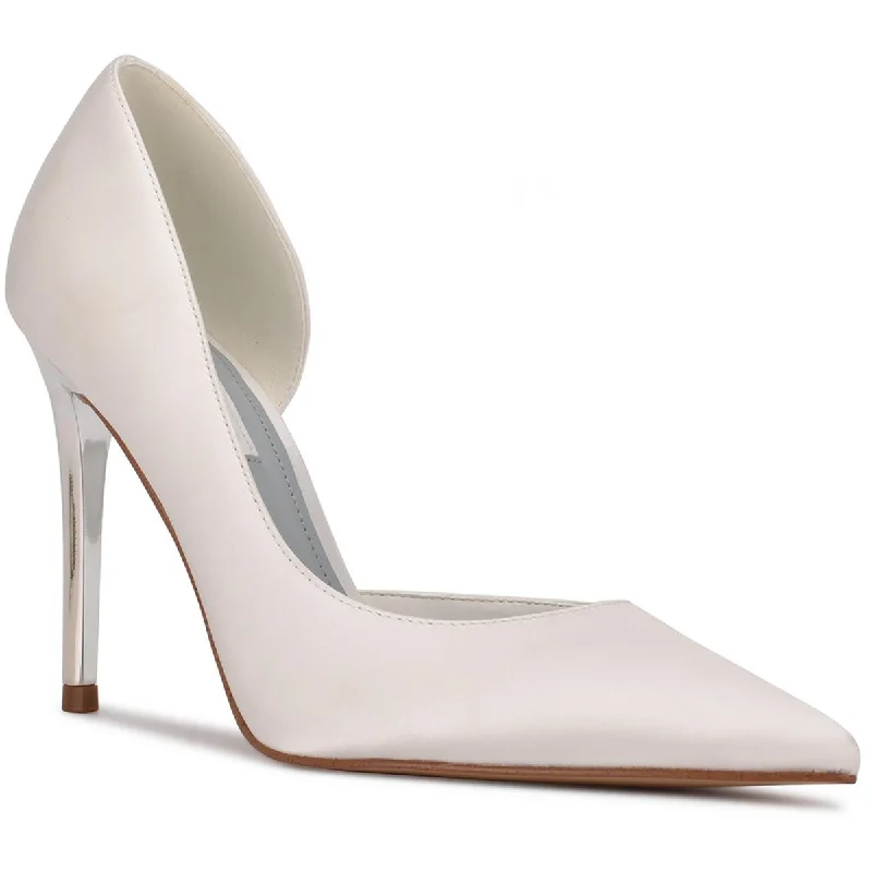 Nine West Womens Folowe Satin Dressy Pumps