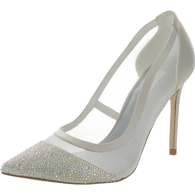 Nine West Womens Francya 2 Satin Embellished Pumps