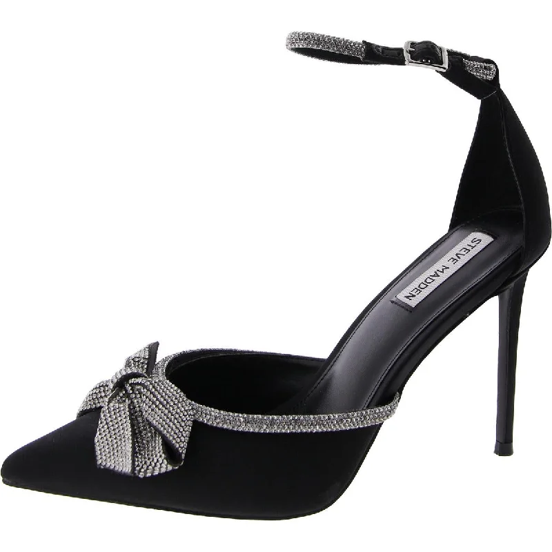 Steve Madden Womens Value Bow Rhinestone Pumps