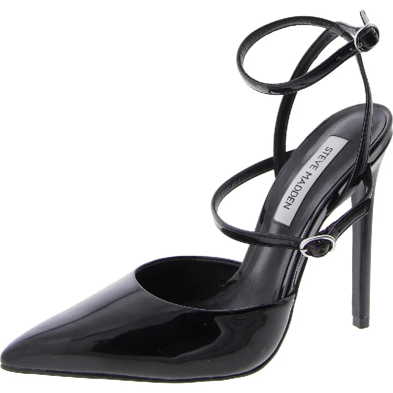 Steve Madden Womens Variety Patent Pointed Toe Ankle Strap