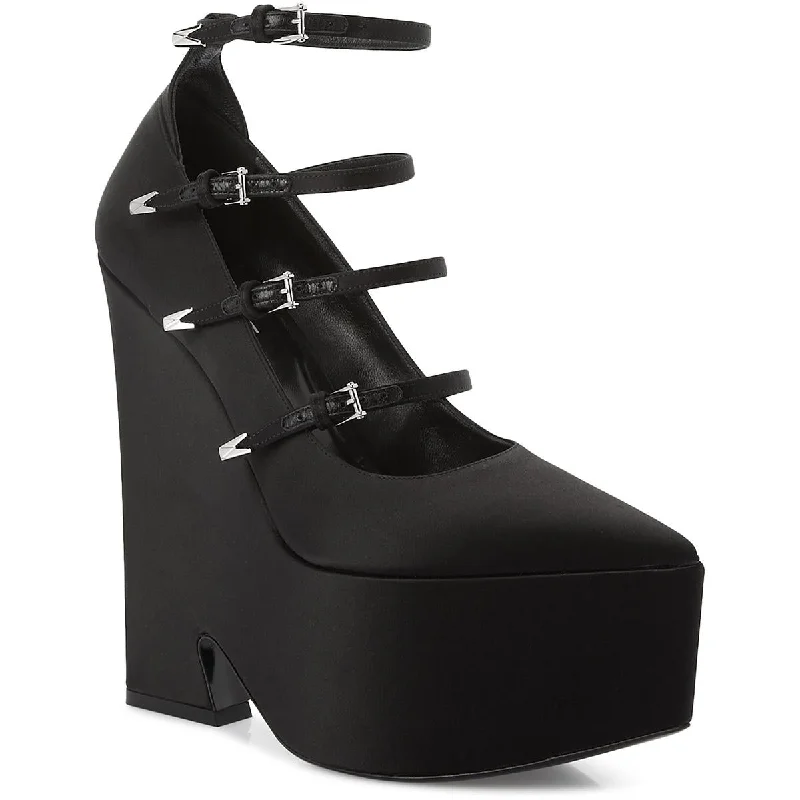 Versace Womens Satin Dressy Platform Heels