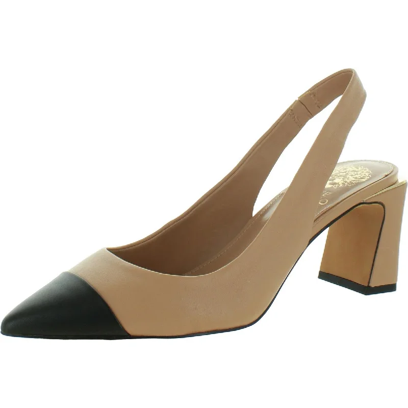 Vince Camuto Womens HAMDENCT Leather Slingback Pumps