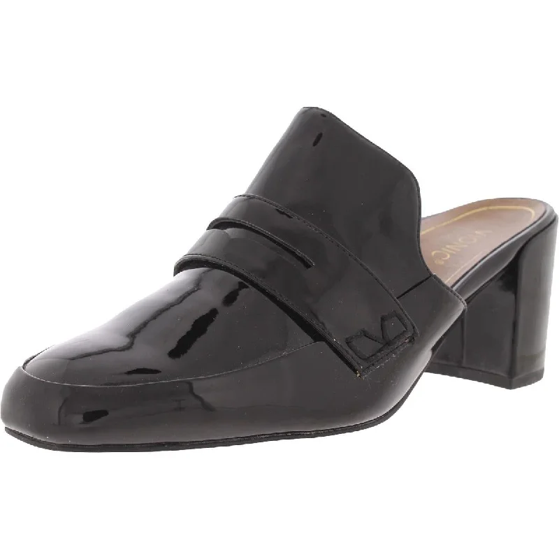 Vionic Annabel Women's Patent Leather Slip On Block Heel Mule